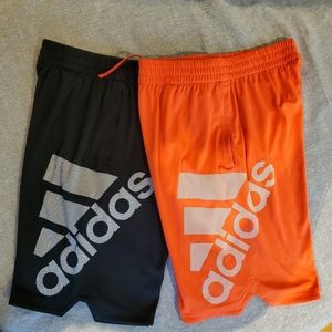 Lot Boys Adidas Aeroready Shorts Black Orange Large 14 16